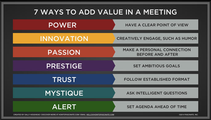 7 strategies to add value in a meeting - Sally Hogshead